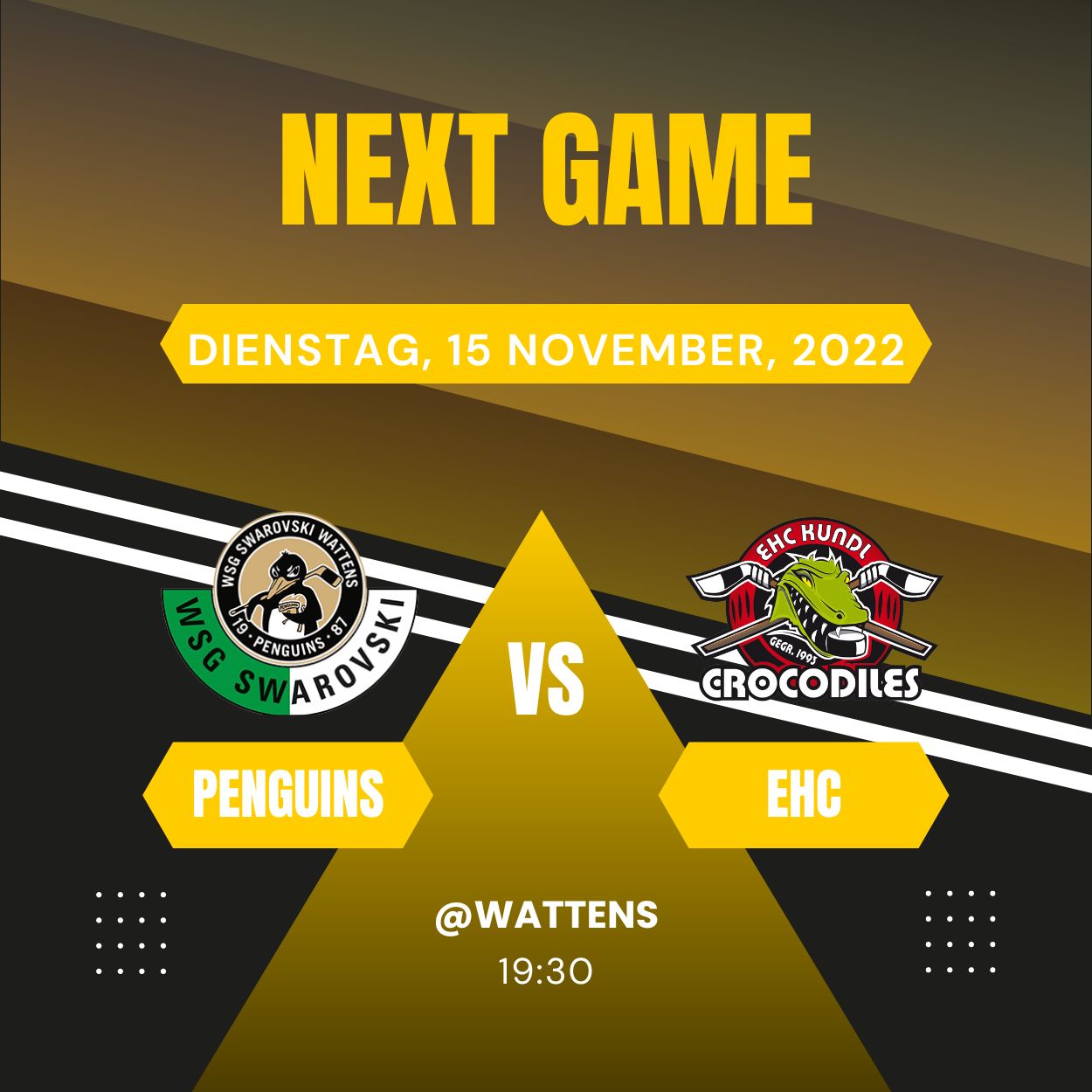 Heimspiel gegen EHC Crocodiles Kundl